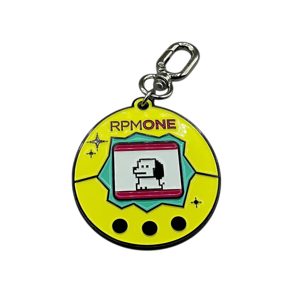 RPM ONE Keychain Tamagotchi Style Dog Digital Pet Retro Pixel Art Charm